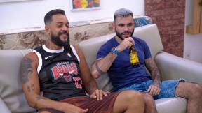 BEHIND THE SCENES:Uncle Breno’s cousin fucked his ass bareback